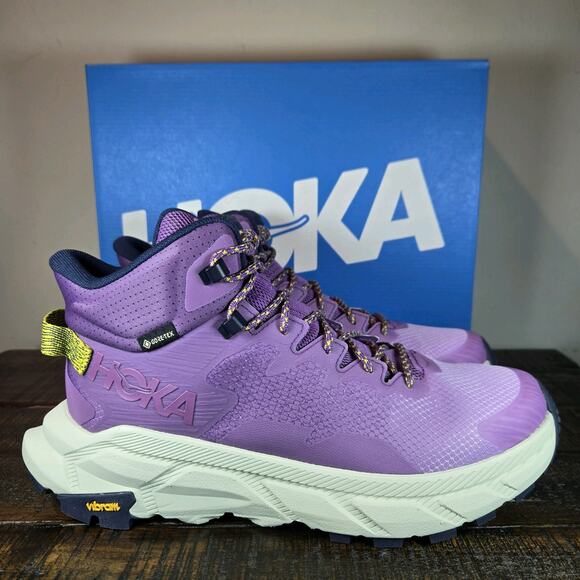 NEW Hoka One One Trail Code GTX Womens Size 7.5 B Hiking Shoes Purple Amethyst - Picture 1 of 12